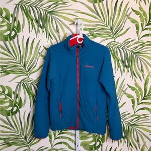 Patagonia Men’s Insulated Quilted Jacket Blue Red Size Small Lightweight